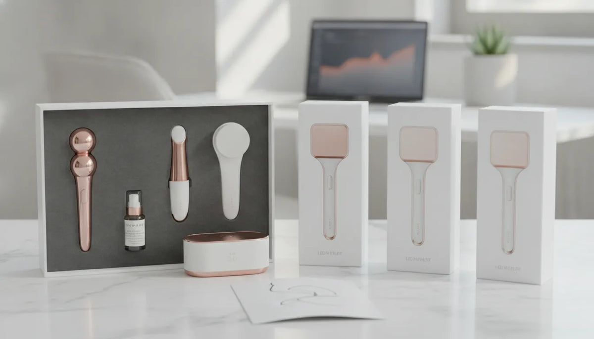Professional facial wand bundle compared with individual wands for skincare.