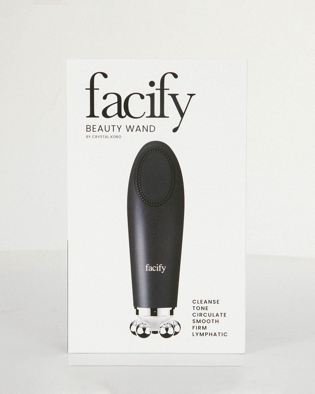 product packaging of the facify beauty wand device box